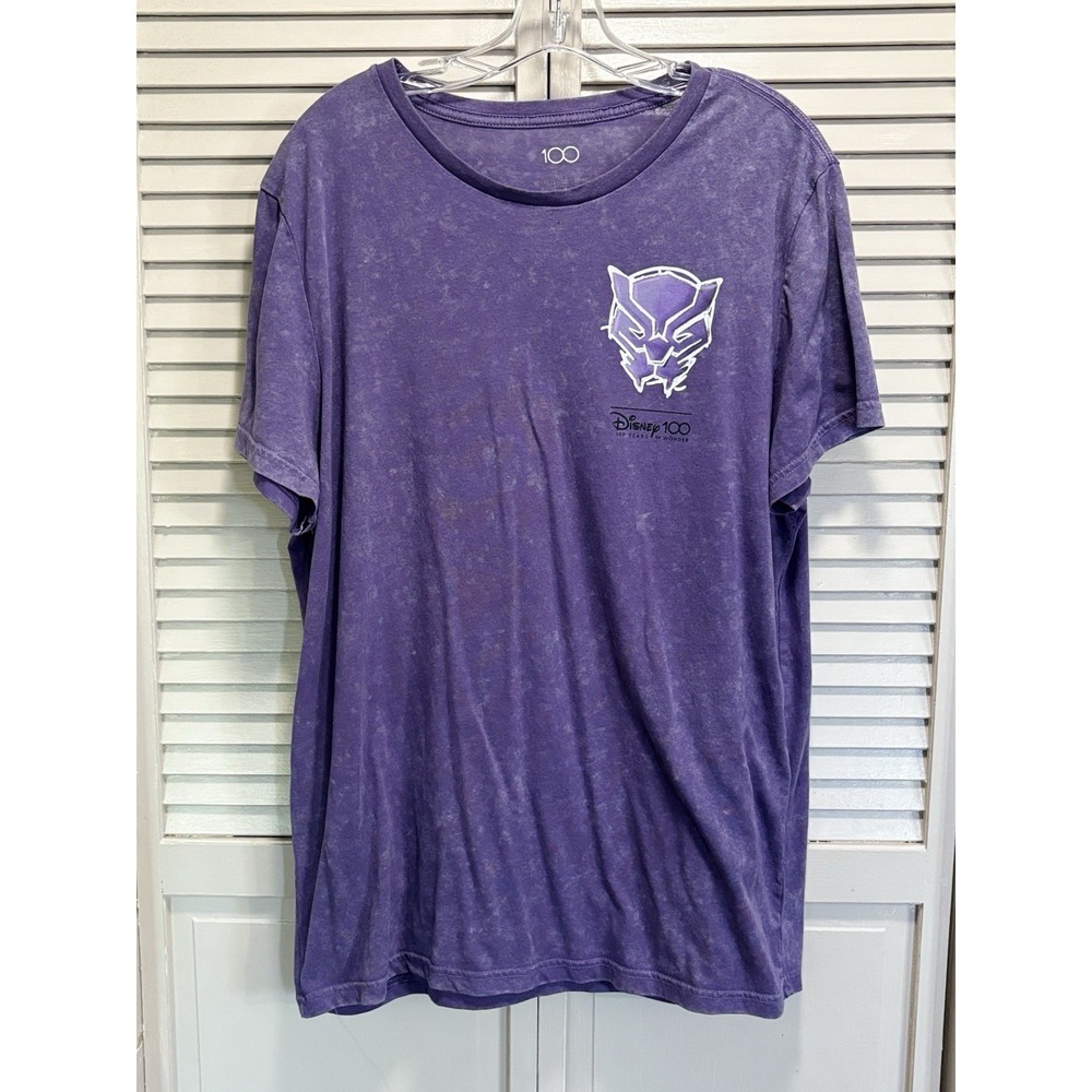 Disney 100 Black Panther Graphic Short Sleeve T-shirt Size XL Soft Crew Neck